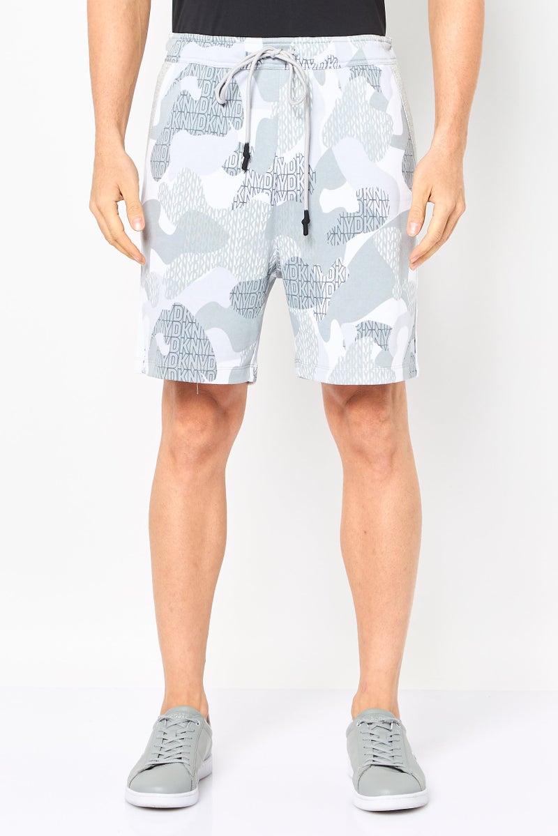 DKNY Men Regular Fit Allover Print Basic Shorts, Multicolor - Image 1