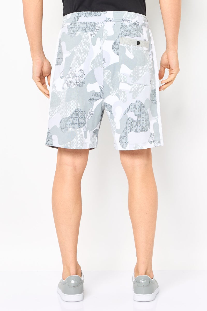 DKNY Men Regular Fit Allover Print Basic Shorts, Multicolor - Image 4