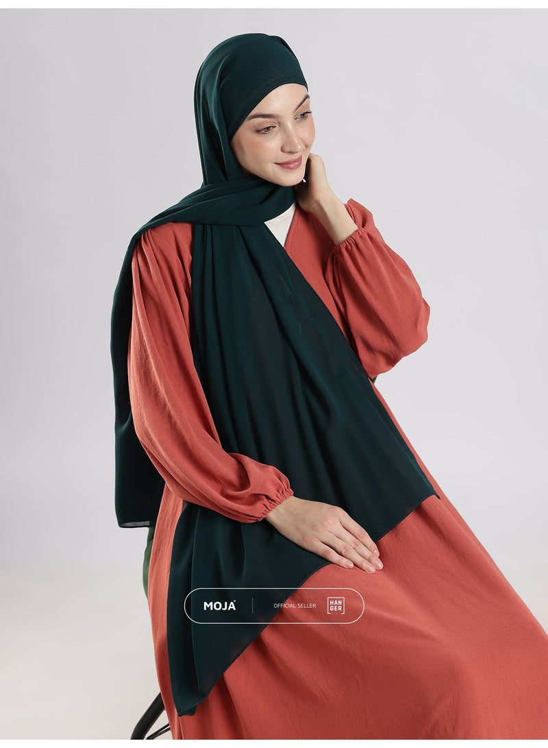 Moja Premium Georgette Hijab Castaleton Green - Image 3