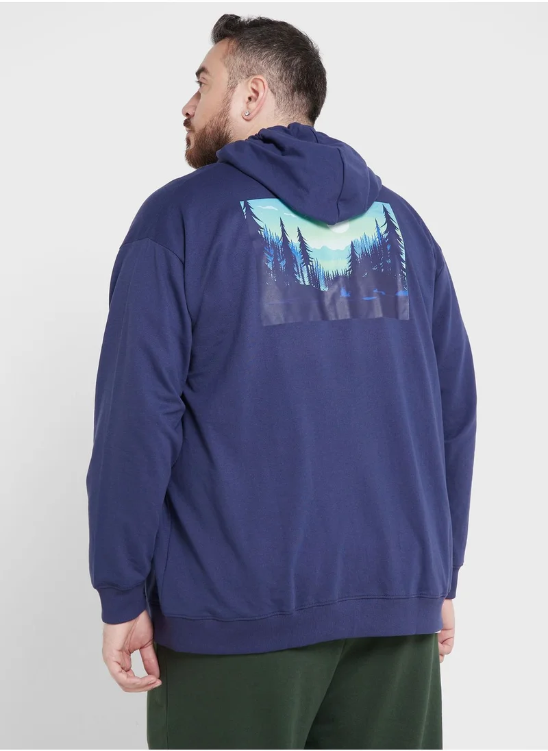 Seventy Five Plus Size Graphic Hoodie