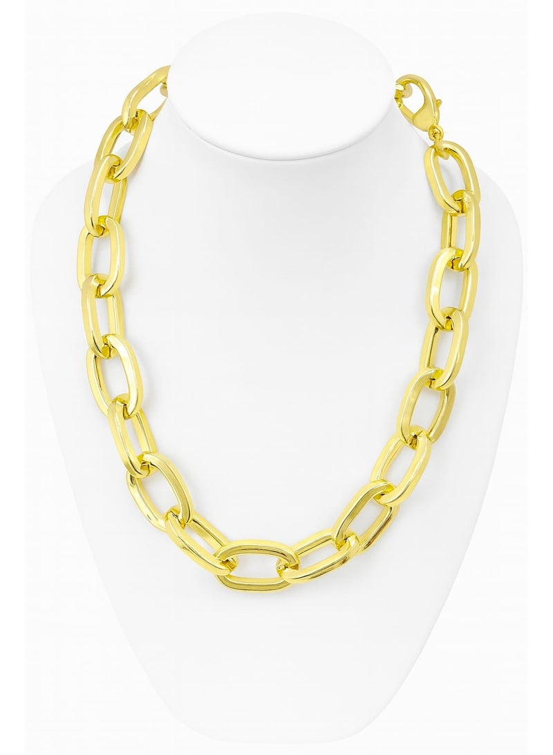 FLUFFY Women’s Necklace Wide Oval Link Chain – Elegant Touch - Image 3