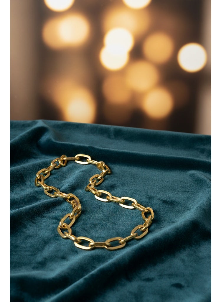 FLUFFY Women’s Necklace Wide Oval Link Chain – Elegant Touch - Image 2