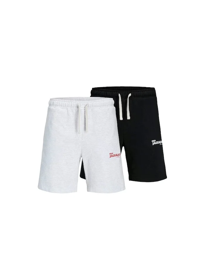 JACK & JONES Pack Of 2 Logo Drawstring Sweat Shorts