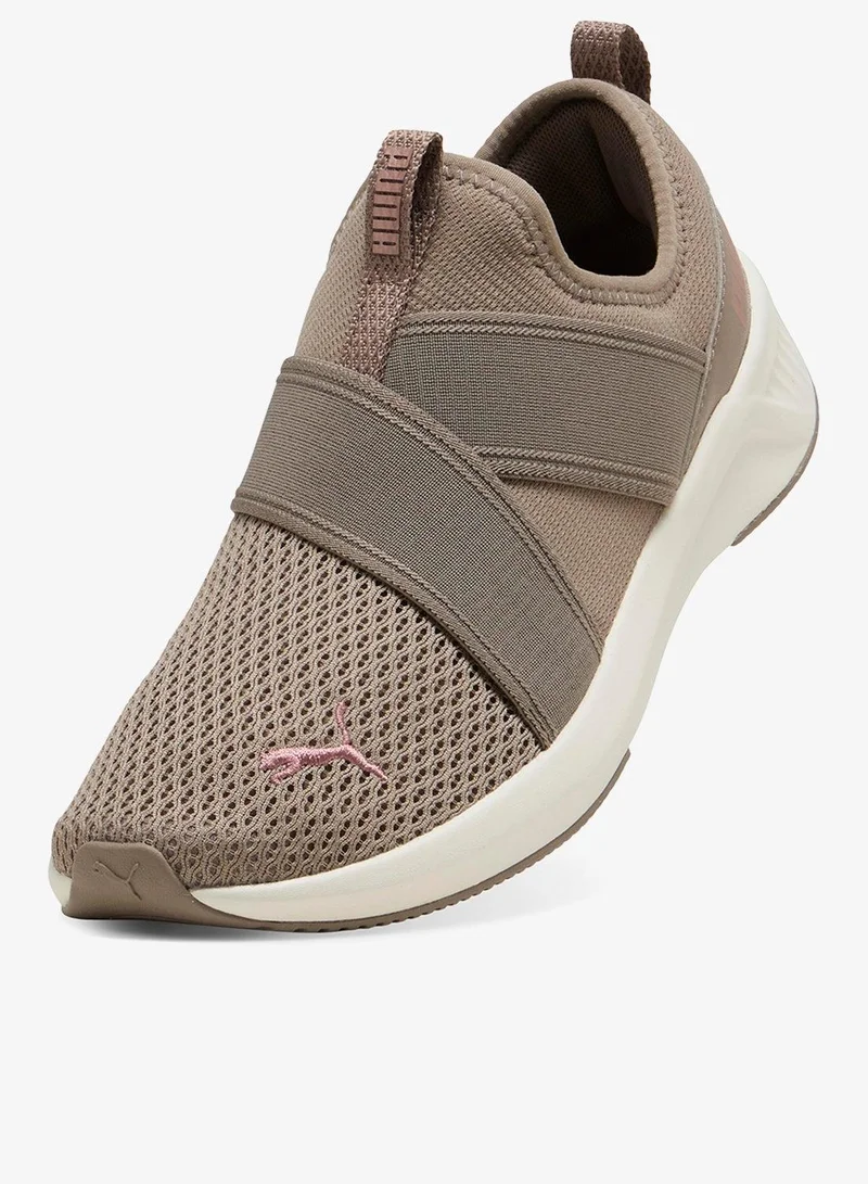 Puma Mouse Gray-Warm White-Rose Gold Softride Harli Slip On for Women | Best Price UAE