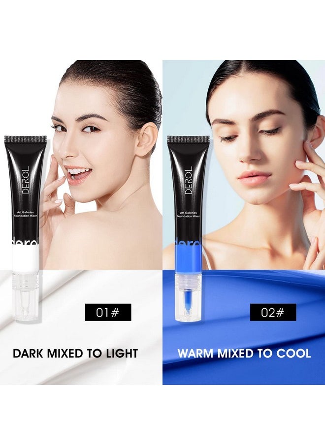 Blue Foundation Mixing Pigment For Adjusting Shade And Color Corrector, Blends Easily With Foundation, Blue Color Corrector For Adjusting Foundation From Warm To Cold (02# Blue)