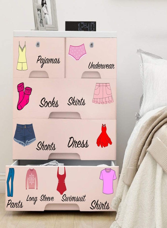 Easma Dresser Clothing Decal Girl Dresser Labels for Bedroom Decor Drawer Organizing Stickers - Image 4