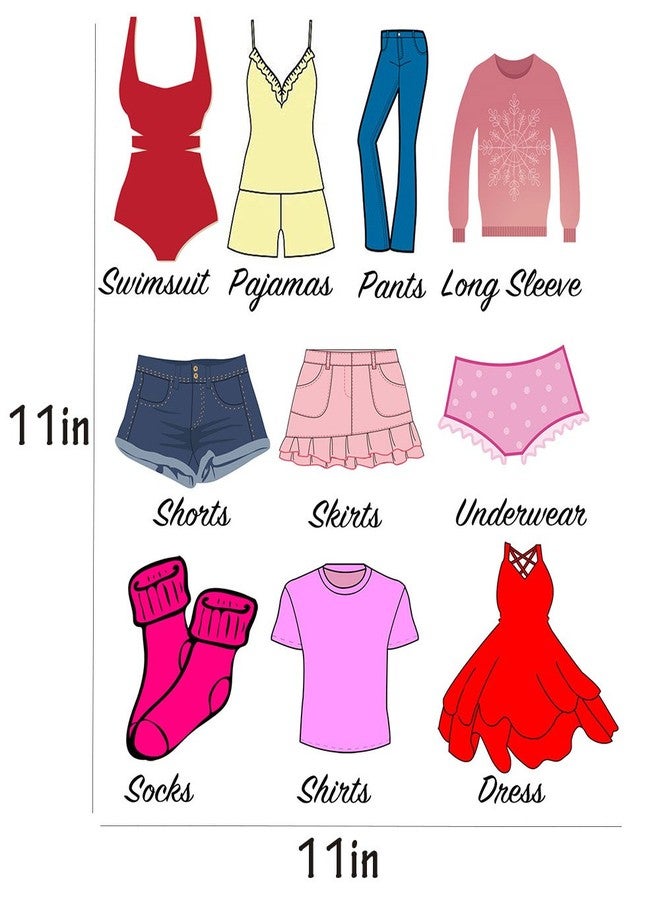 Easma Dresser Clothing Decal Girl Dresser Labels for Bedroom Decor Drawer Organizing Stickers - Image 3