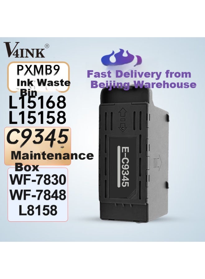 V4ink C9345 Maintenance Box, Compatible With Epson L15168 Maintenance Box, L15158 Waste Ink Tank, L8188, L8168, L8058, L6578, L6558, Epson Maintenance Box Pxm B9 - Image 1