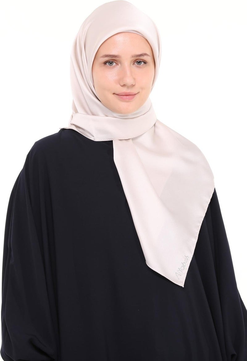 Altobeh Women's Satin Crepe Plain Shiny Evening Scarf  - Image 1