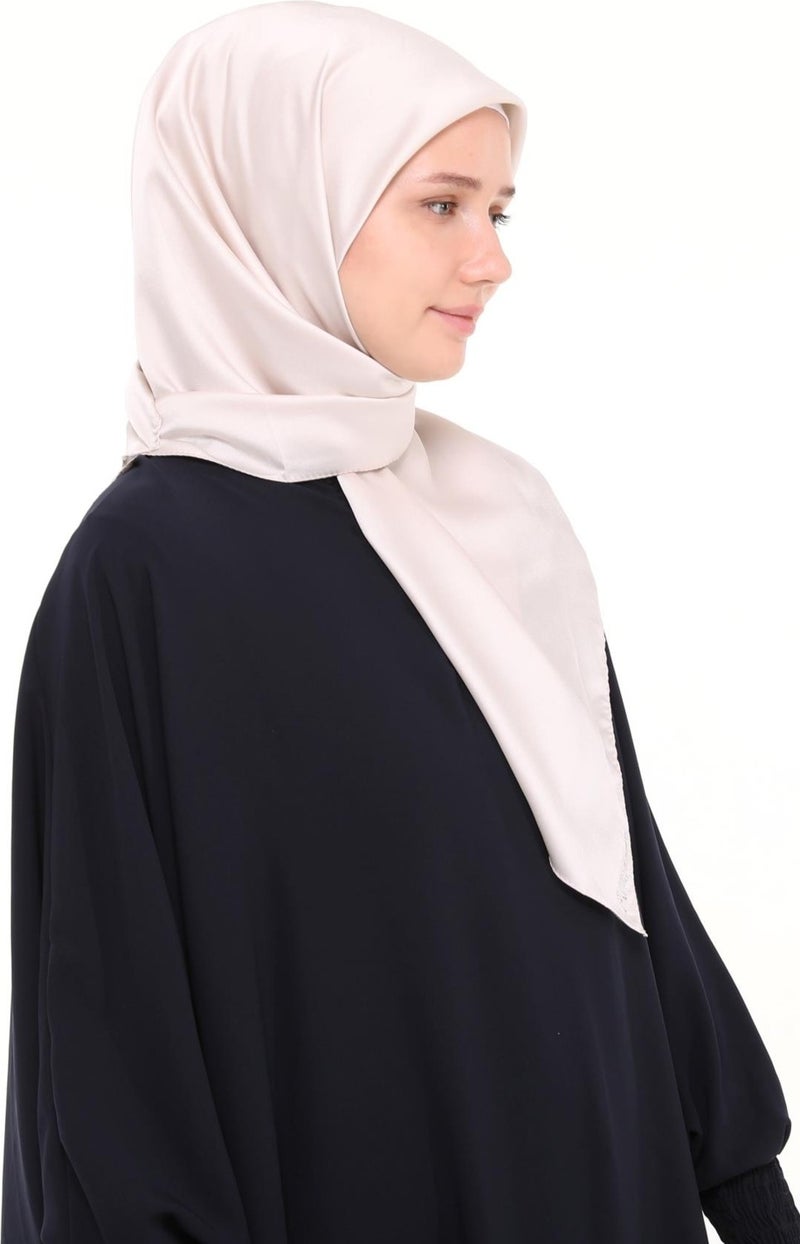 Altobeh Women's Satin Crepe Plain Shiny Evening Scarf  - Image 2