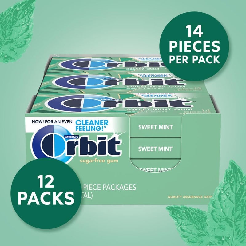 Orbit Sweet Mint Sugarfree Gum - 12 Pack - Image 3
