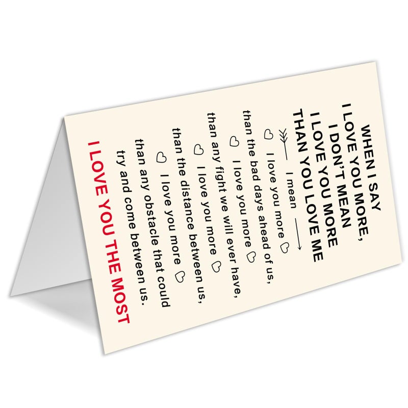 HEJOYN Anniversary Cardï¼ŒValentines Day Cards for Him Her, Valentines Day Gifts for Men Women, Valentine's Day Card for Husband Wife Boyfriend Girlfriend Couples, I Love You Gifts - Image 4
