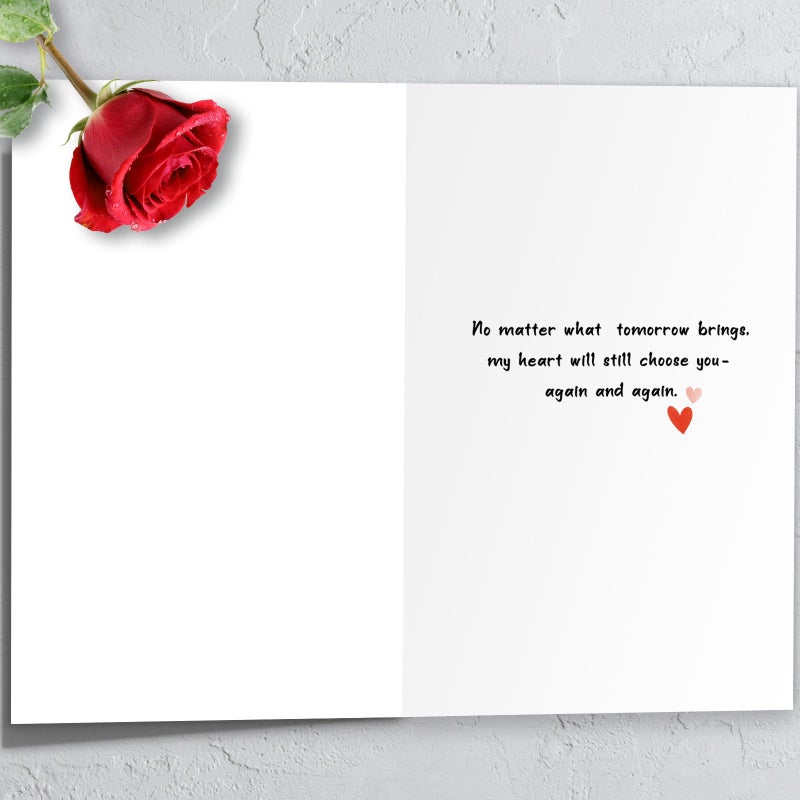 HEJOYN Anniversary Cardï¼ŒValentines Day Cards for Him Her, Valentines Day Gifts for Men Women, Valentine's Day Card for Husband Wife Boyfriend Girlfriend Couples, I Love You Gifts - Image 2