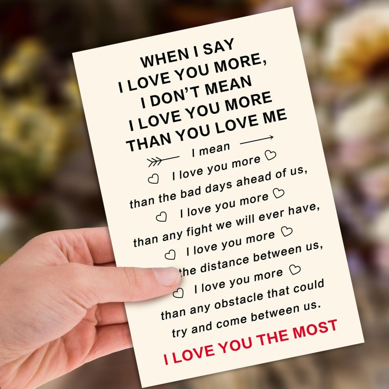 HEJOYN Anniversary Cardï¼ŒValentines Day Cards for Him Her, Valentines Day Gifts for Men Women, Valentine's Day Card for Husband Wife Boyfriend Girlfriend Couples, I Love You Gifts - Image 5