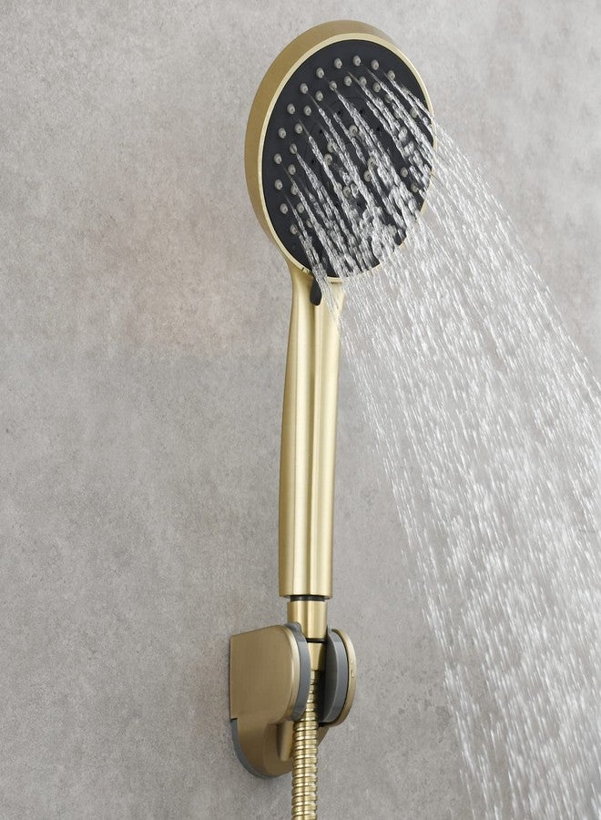 Tecmolog Brushed Gold Handheld Shower Head ABS Plastic 5 Functions Shower Head with Hose and Bracket, BS144J2F - Image 2