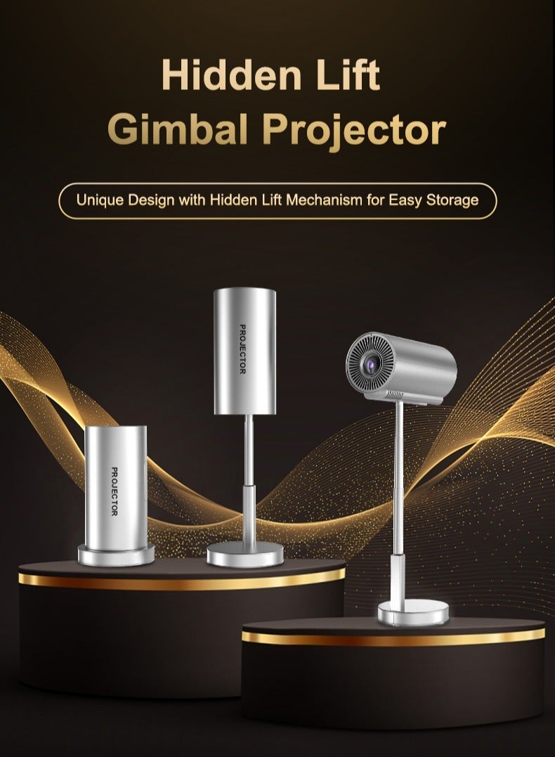 TS3 Hidden bracket projector with Integrated telescopic pan tilt 4K Android11 Wifi6  Rotatable Smart  TV 720P Cinema Portable Outdoor Sync Phone Proyector for 1080P  Movie  - Image 1