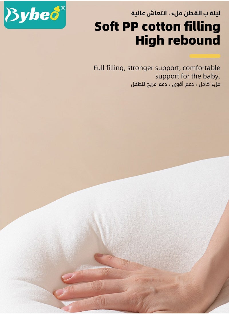 بيبو - وسادة هوائية للأطفال، وسادة أطفال ناعمة، لعبة مريحة للأطفال، وسادة نوم للأطفال قابلة للتنفس، مصنوعة من مواد آمنة لمنع انتفاخ البطن، على شكل أوزة بيضاء كبيرة كرتونية - Image 1