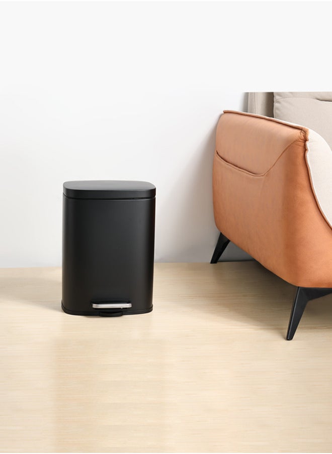 Trust Stainless Steel Trash Bin 12L Black Anti-Fingerprint & Soft Close Lid  - Image 3