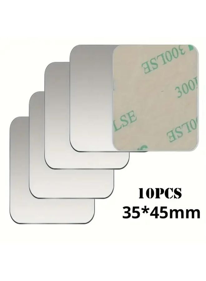 10PCS Silvery Magnetic Pads Multi Functional For Phone Stand Car Navigation - Image 1