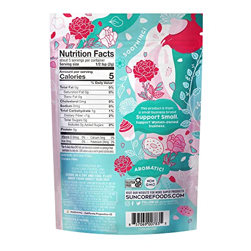 Suncore Foods Dried Rose Petals Bloom CaffeineFree Tea GlutenFree NonGMO 03oz 1 Pack - Image 5