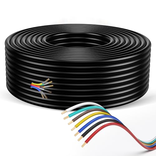 LIMICAR 7 Way Trailer Wire – Heavy Duty 14 Gauge 7 Pin Trailer Wiring Harness Kit with Color-Coded PVC Jacket – Flexible 7 Conductor Insulated Cable for RV, Camper, Truck, Boat, Utility Trailers (50 Feet) - Image 1