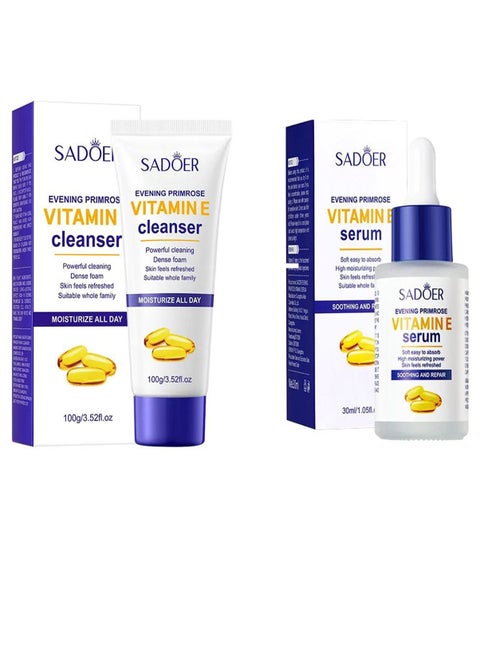 SADOER Care Set Primrose Vitamin E Cleanser and Serum