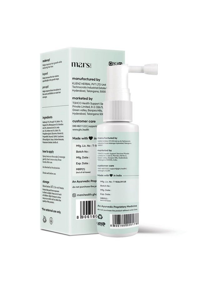 mars by GHC - Hair Growth Kit | Hair Growth Vitalizer 60Ml | Derma Roller Hair Activator | Reduces Hair Fall & Reactivates Hair Follicles - Image 1