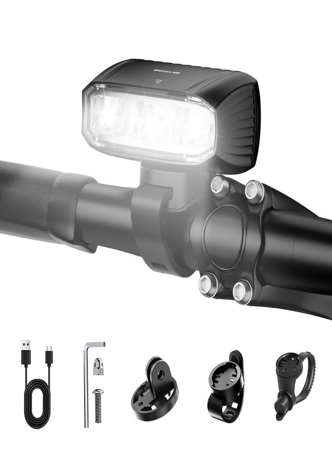 SKYFIRE Bright Bike Light for Night Riding, USB-C Rechargeable Bicycle Headlight, 1800 Lumens Dual Beam Bike Lights Front with 5 Modes, Waterproof Cycling Light for Road & Mountain Bike, 17H Runtime - Image 1