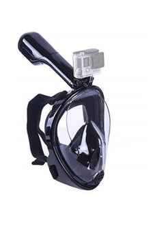 Generic Anti fog Detachable Dry Snorkeling Full Face Mask Set Scuba Diving Mask-Black  - Image 2
