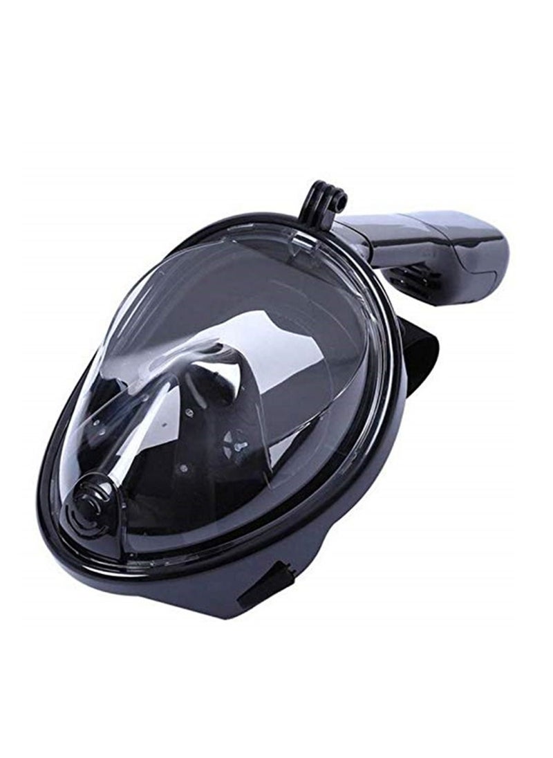 Generic Anti fog Detachable Dry Snorkeling Full Face Mask Set Scuba Diving Mask-Black  - Image 4