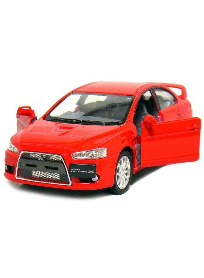 KiNSMART 2008 Mitsubishi Lancer Evolution X 1:36 Scale 5" Red - Image 3