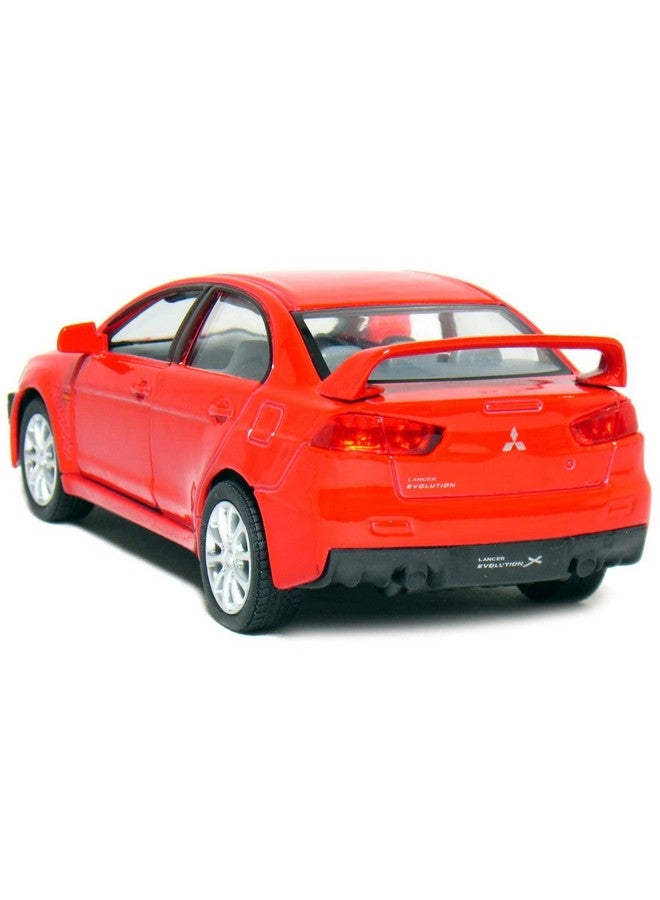 KiNSMART 2008 Mitsubishi Lancer Evolution X 1:36 Scale 5" Red - Image 2