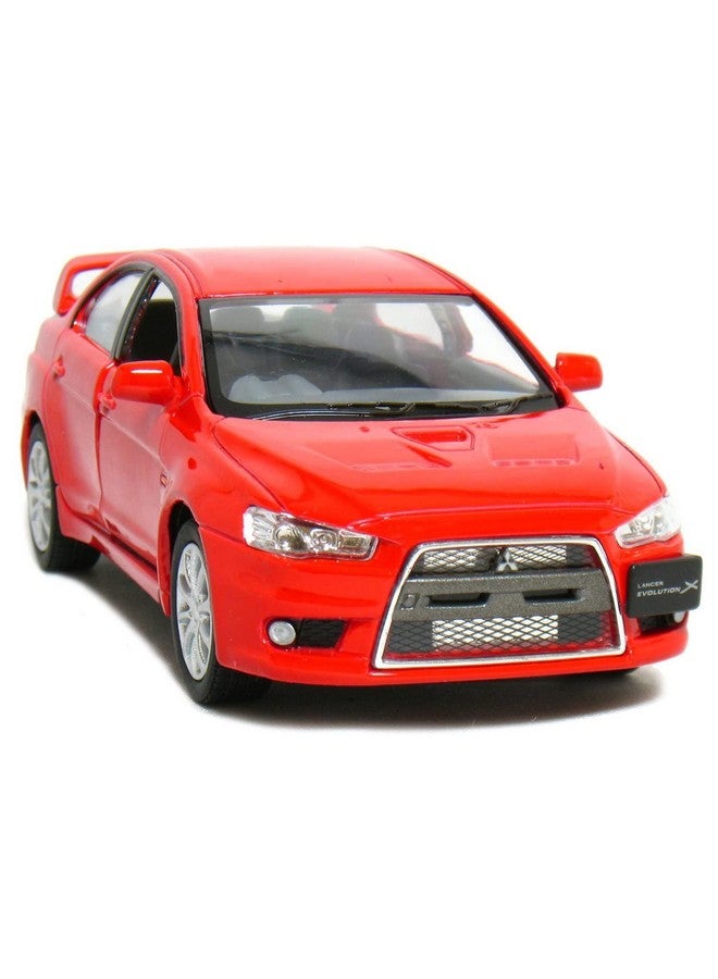 KiNSMART 2008 Mitsubishi Lancer Evolution X 1:36 Scale 5" Red - Image 1