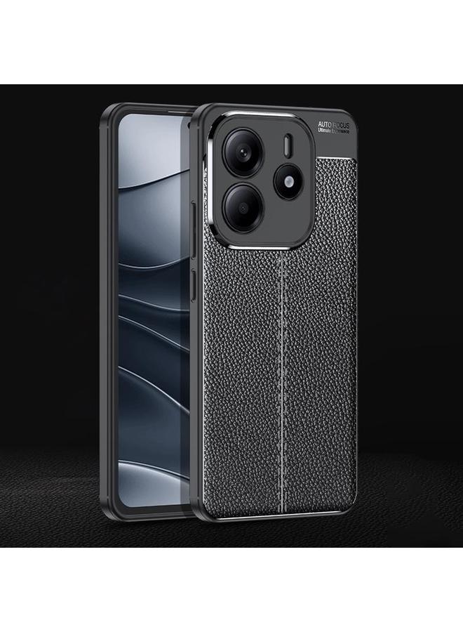 erorex Case For Redmi Note 14 4G 163.25mm Litchi Texture Shockproof TPU Phone Case - Image 1