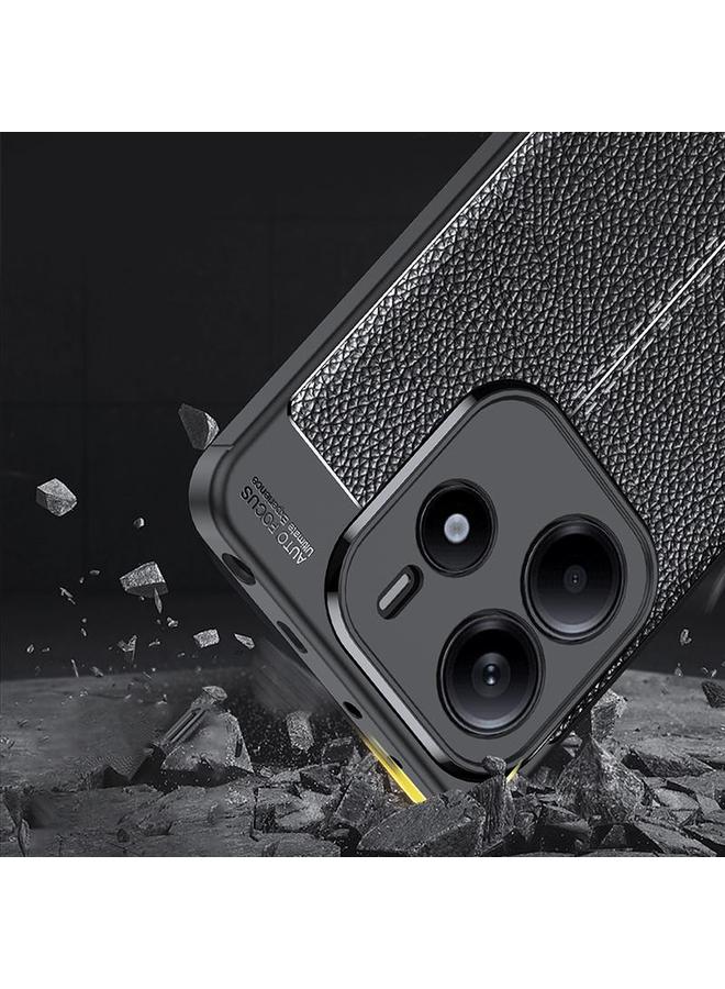 erorex Case For Redmi Note 14 4G 163.25mm Litchi Texture Shockproof TPU Phone Case - Image 4