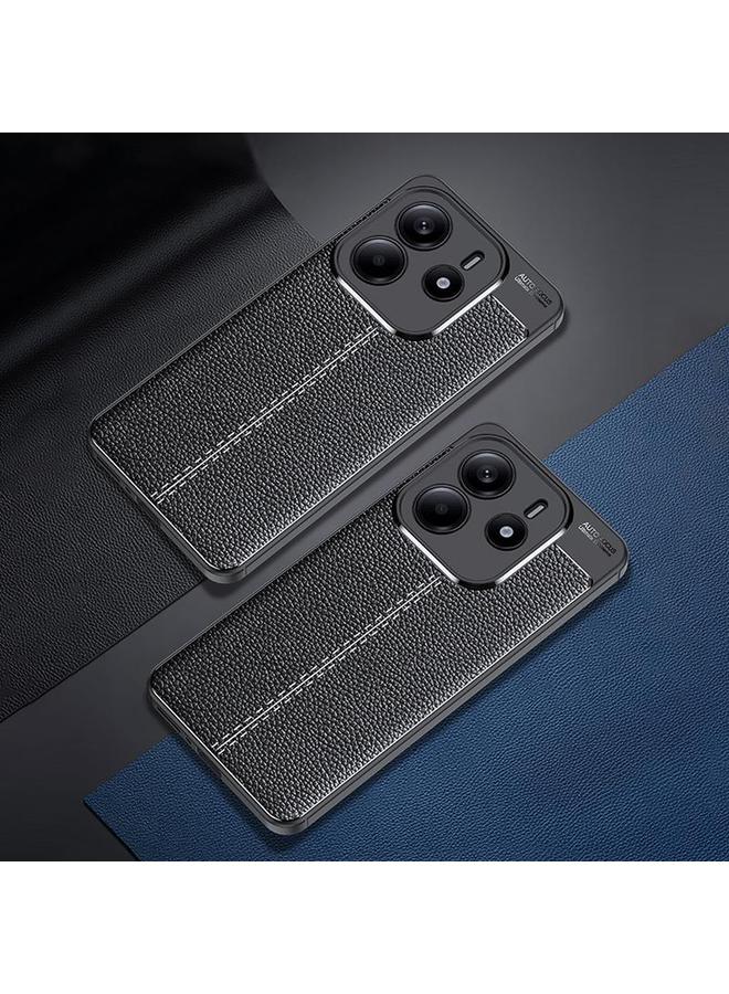 erorex Case For Redmi Note 14 4G 163.25mm Litchi Texture Shockproof TPU Phone Case - Image 2