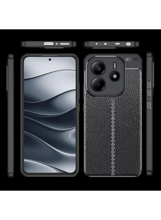 erorex Case For Redmi Note 14 4G 163.25mm Litchi Texture Shockproof TPU Phone Case - Image 3