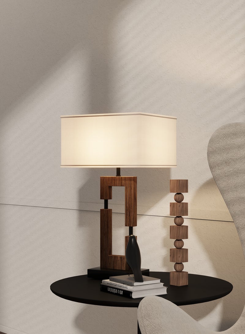 DREAMSIDEA Brown Table Lamps for Living Room Set of 2, Rustic Vintage Bedside Lamp for Bedroom Nightstand Entryway - Image 1