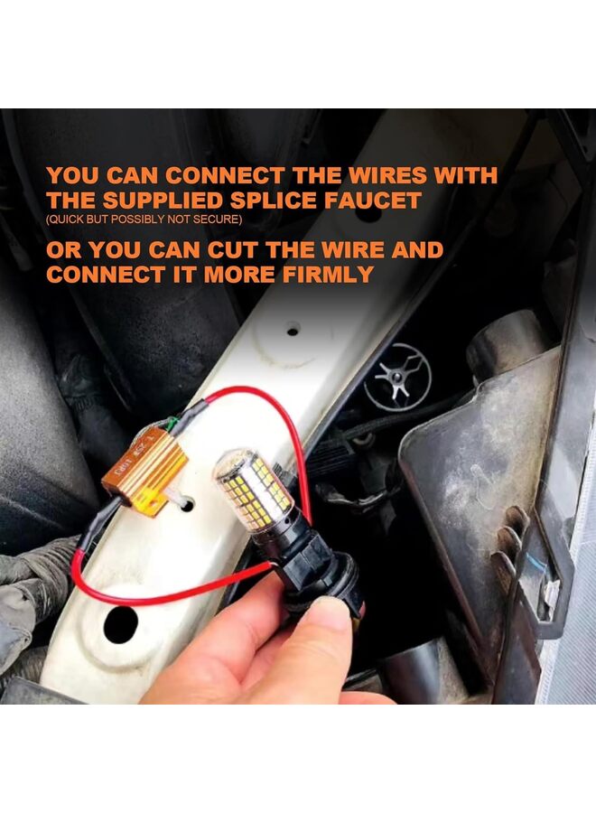 4PCS Load Resistors 50W 6ohm, Fix LED Bulb Fast Hyper Flash, Turn Signal Blink Error Code, LED Turn Signal Resistor Flasher Adaptor Flash Fix for LED Turn Signal Lights - Image 3