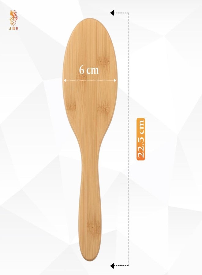 AHS Loop Wigs Brush Combo (Wooden & Plastic) for Silicone Micro Ring, Fusion Bond & Hair Extensions | Detangling Loop Brush for Wigs, Hair Patches & Extensions | Professional Hair Care Tool (Black & Wood) - Image 2