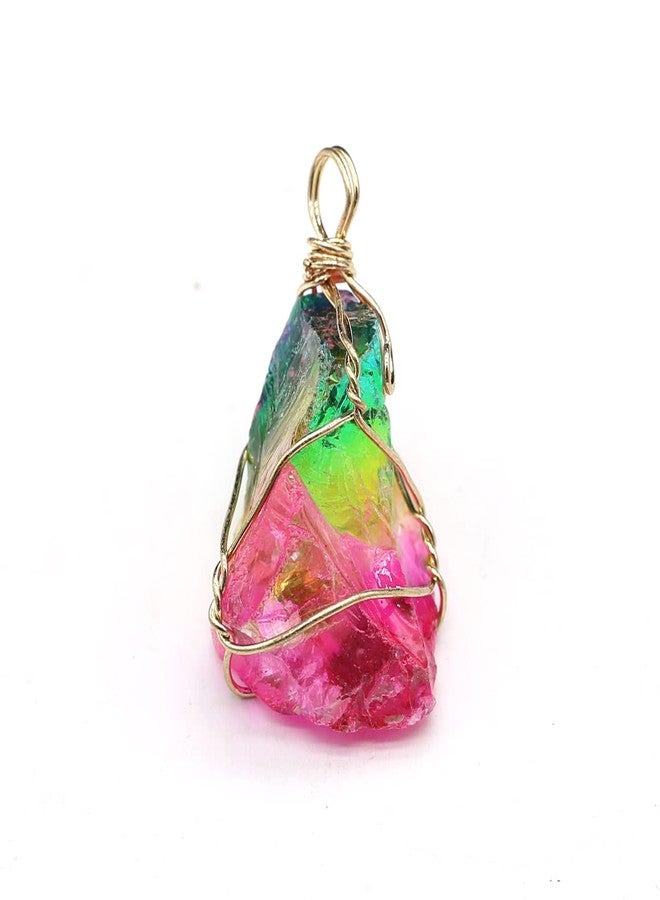 Zotoone 5pcs Natural Crystal 5pcs Stone Pendant, Chakra Crystal Healing Stone Pendants Charms for Necklace Jewelry Making - Image 2