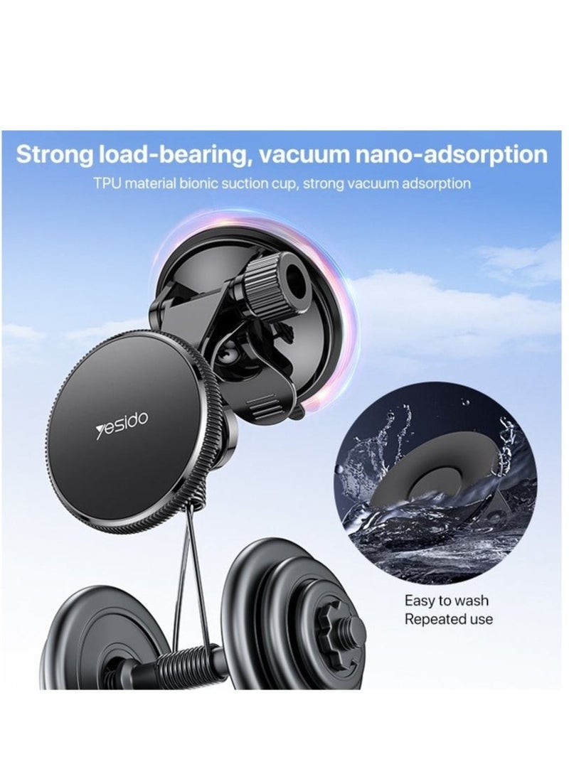 Yesido C177 Mini Suction Cup Type Magsafe Magnetic Car Holder - Image 5