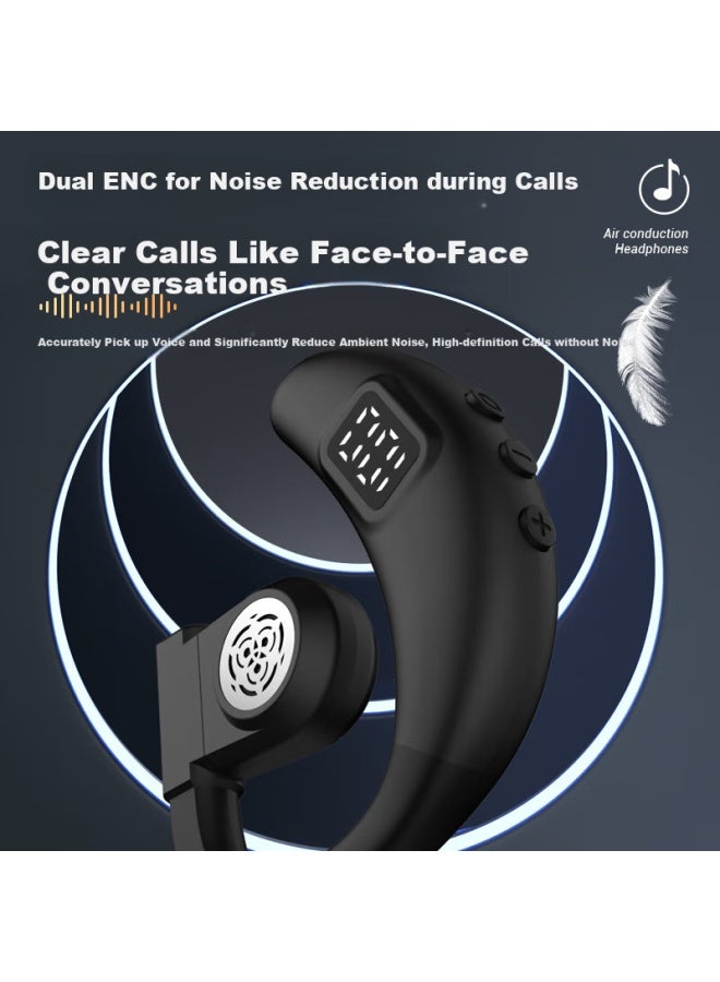 Oksj Bluetooth Earphones, Ear-hook Style, Wireless Bone Conduction Concept, Single-ear Non-in Sports Running Food Delivery Driving, Compatible With Android And Apple Phones - Image 3