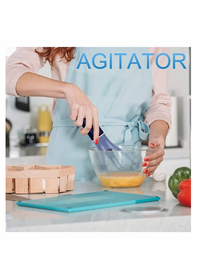 KASTWAVE - Automatic Triangle Stirrer, Adjustable Electric Hand Whisk Blender 3 Speeds Automatic Mixer Portable Kitchen Gadgets Stir Mixing Egg Beater for Frappe, Matcha, Hot Chocolate (Black) - Image 1