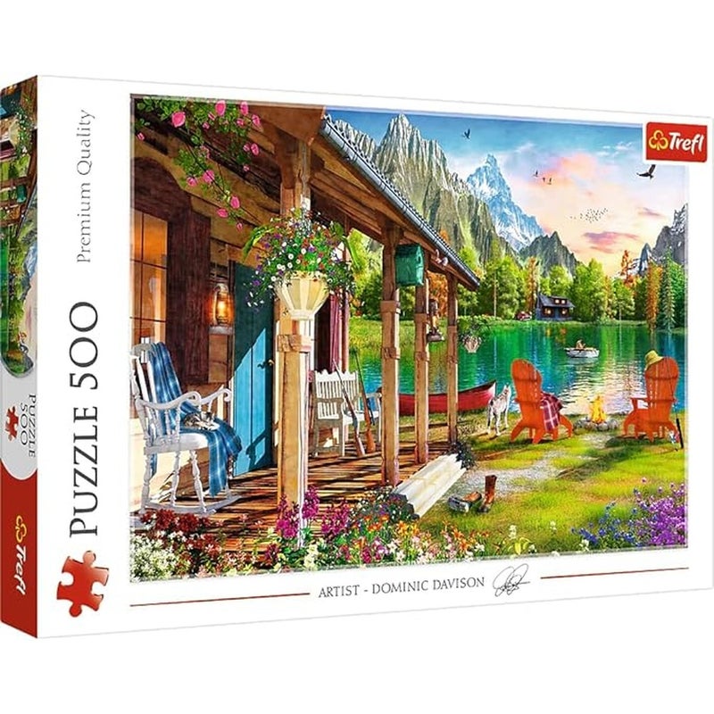 Trefl - Cabin in The Mountains Puzzle 500 Pieces - 37408 - Image 1