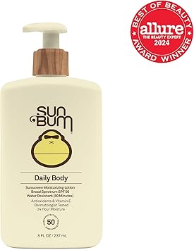 Sun Bum لوسيون الجسم الواقي من الشمس يومي SPF 50 نباتي ومتوافق مع قانون الشعاب المرجانية 104 في هاواي خالي من الأوكسي بنزون والأوكتينوكات واسع الطيف للعناية بالشمس مختبر من قبل أطباء الجلدية 8 أونصات سائلة - Image 2