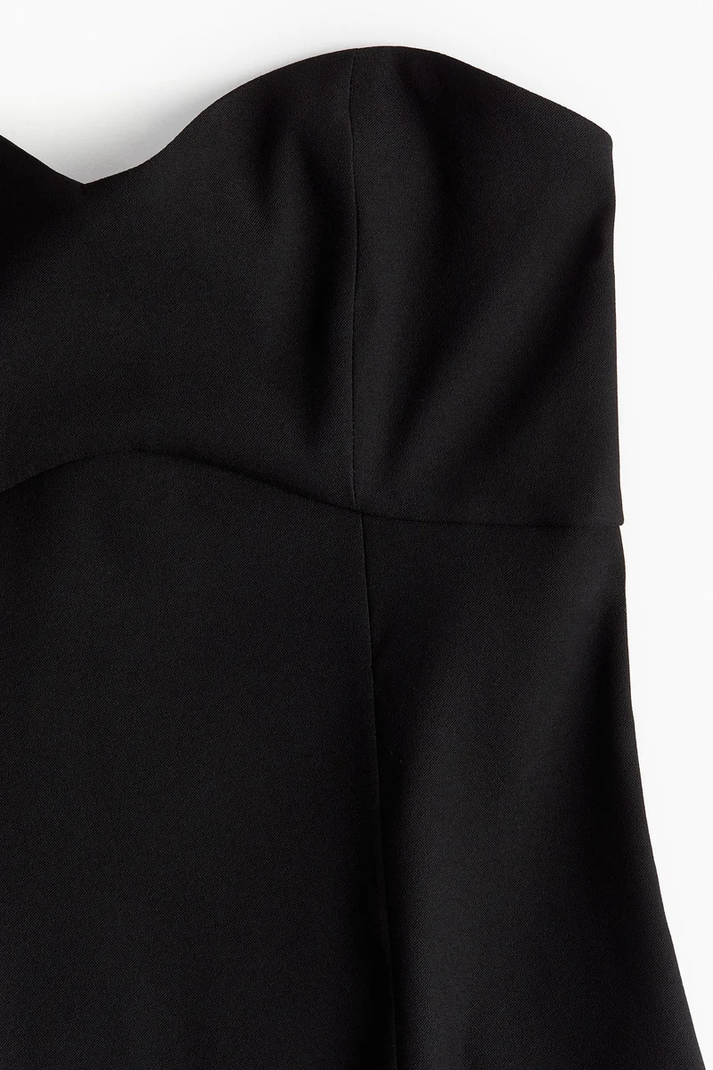 H&M Flared-skirt bandeau dress