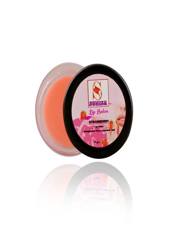 SUNISA Strawberry Lip Balm For Natural Pink Lips 10g | Nourishment, Dark And Chapped Lips - (Pack of 1) - Image 1