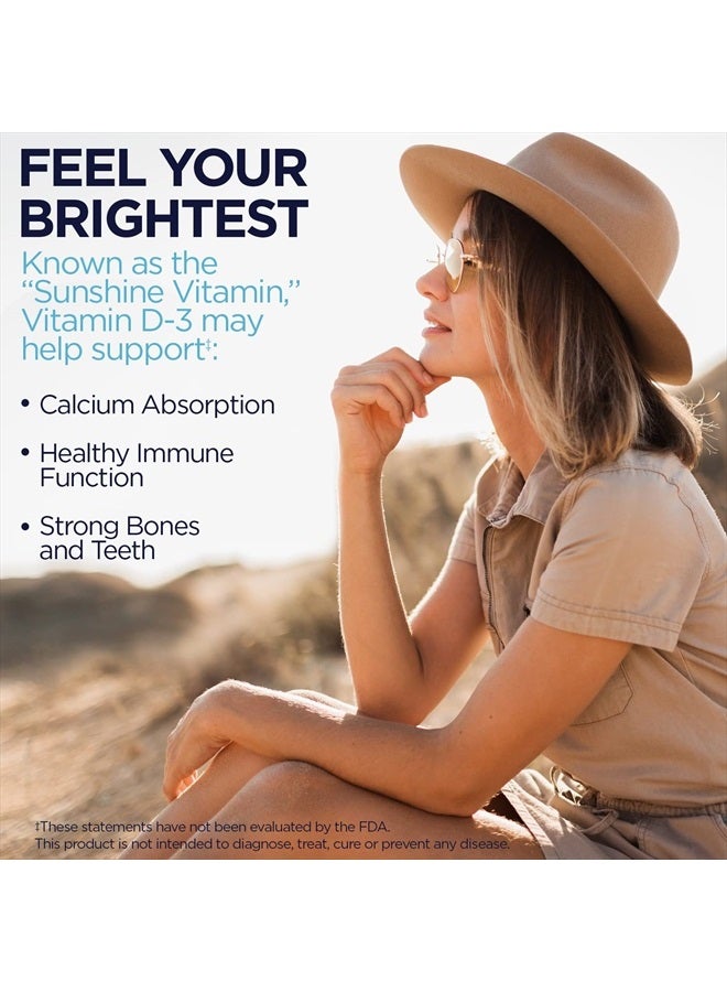 KAL Vitamin D3 400 IU Softgels (10 mcg), Active Form of Vitamin D, Calcium Absorption, Bone Health, Immune Support Supplement, Liquid Filled ActivGel, Made Without Soy, 100 Servings, 100 Softgels - Image 4