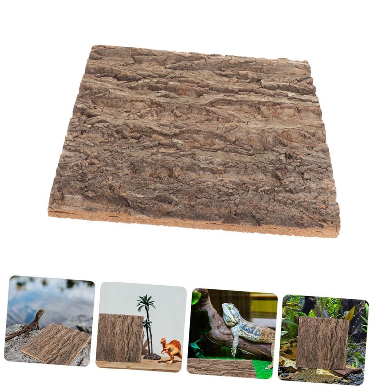 2 Pcs Natural Cork Bark Wall Panel for Reptile Tank Terrarium Backboard - Image 3